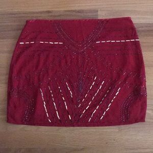 Women’s sequined red skirt